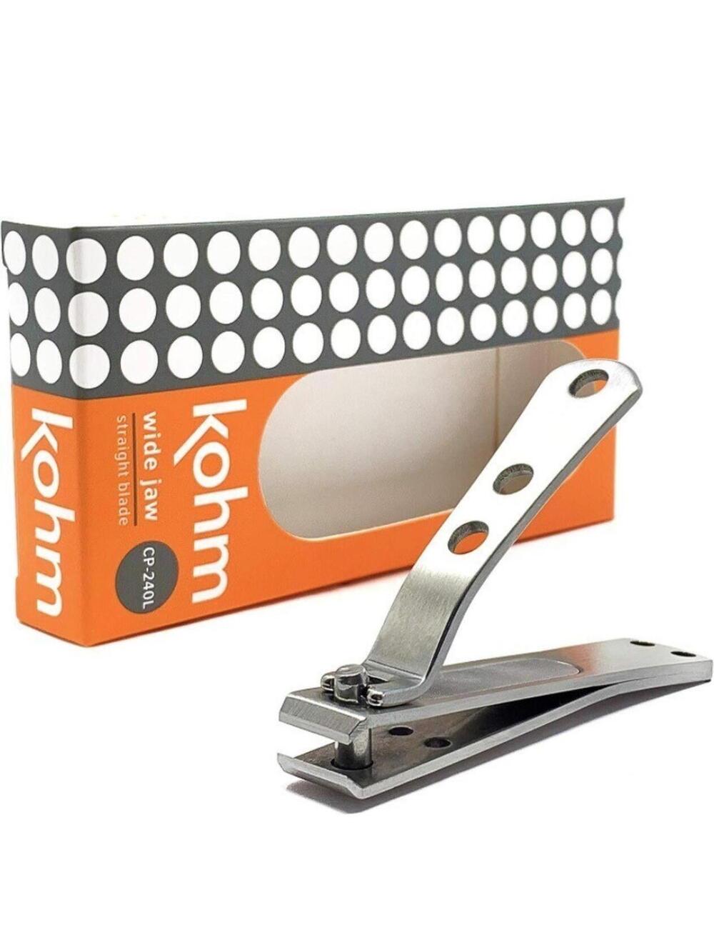 Kohm Wide Jaw Nail Clippers Heavy Duty Fingernail & Toenail Clippers Thick Nails